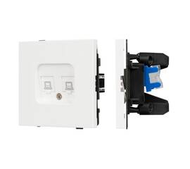Механизм компьютерной розетки двойной SCT-TENDO-MPC2-SFPL-WH (RJ-45, CAT6) 054598