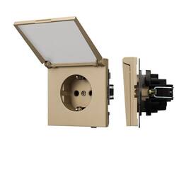 Механизм розетки влагозащищённый SCT-TENDO-MCP-SFPL-GD (230V, 16A) 054600