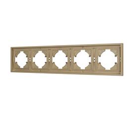 Рамка пластиковая на 5 постов Arlight FRM-TENDO-SFPL-5-GD 054658
