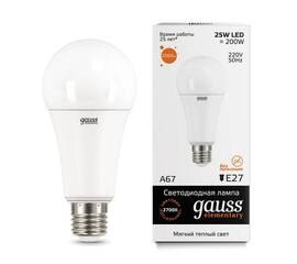 Лампа светодиодная Gauss E27 25W 3000K матовая 73215