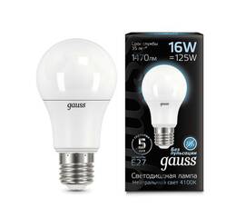 Лампа светодиодная Gauss E27 16W 4100K матовая 102502216