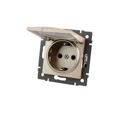 Механизм розетки влагозащищённый Arlight SCT-MCP-PL-GD-V (250V, 16A) 049837