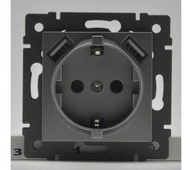 Механизм розетки с USB зарядкой Arlight SCT-MUAA-PL-GD-V (250V, 16A) 049821