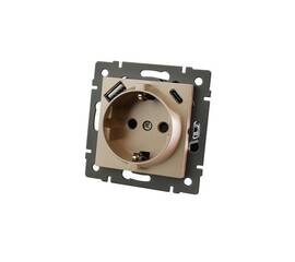 Механизм розетки с USB зарядкой Arlight SCT-MUAC-PL-GD-V (250V, 16A) 049832