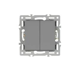 Механизм выключателя двухклавишный проходной Arlight SWT-MKP2-PL-GR (250V, 16A) 043729