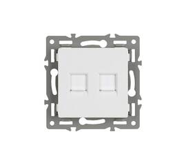 Механизм компьютерной розетки двойной Arlight SCT-MPC2-PL-WH (RJ-45, CAT6) 045336