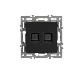 Механизм компьютерной розетки двойной Arlight SCT-MPC2-PL-BK (RJ-45, CAT6) 045337