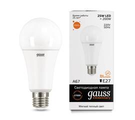 Лампа светодиодная Gauss E27 25W 3000K матовая 73215