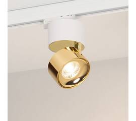 Трековый трехфазный светильник Arlight SP-PLURIO-TRACK-4TR-R77-9W Day4000 (WH-BRS, 36 deg, 230V) (IP