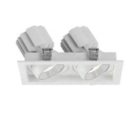 Встраиваемый карданный светильник Arlight MS-VORTEX-BUILT-S210x117-2x20W Warm3000 (WH-WH, 20 deg, 23
