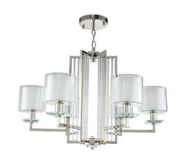 Подвесная люстра Crystal Lux Nicolas SP-PL6 Nickel/White