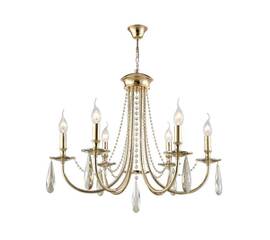 Подвесная люстра Crystal Lux Victoria SP6 Gold/Amber
