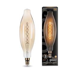 Лампа светодиодная филаментная Gauss E27 8W 2400K золотая 156802008