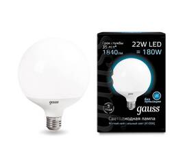 Лампа светодиодная Gauss E27 22W 4100K матовая 105102222