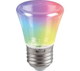 Лампа светодиодная Feron E27 1W RGB прозрачный LB-372 38131
