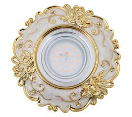 Встраиваемый светильник Fametto Arno DLS-A105 GU5.3 Chrome/Beige+Gold