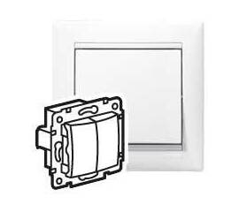 Выключатель двухклавишный Legrand Valena 10А 250V белый 694265