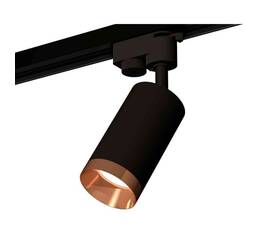 Комплект трекового светильника Ambrella light Track System XT6323065 SBK/PPG черный песок/золото розовое полированное (A2521, C6323, N6135)