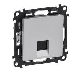 Информационная розетка RJ45 Legrand Valena Life 5 кат UTP алюминий 753640