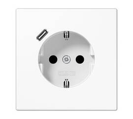 Розетка 2K+З USB Typ C Jung LS1520-18CWW