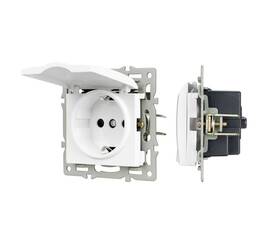 Механизм розетки влагозащищённый Arlight SCT-MCP-PL-WH (250V, 16A) 043745