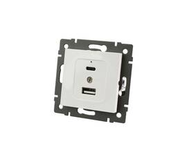Механизм USB розетки Arlight SCT-MUAC-PL-WH-V (5V, 3A, QC4) 049839