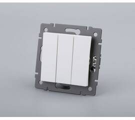 Механизм выключателя трехклавишный непроходной Arlight SWT-MK03-PL-WH-V (250V, 10A) 049896
