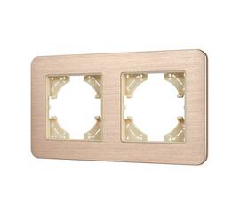 Рамка на 2 поста алюминиевая Arlight FRM-AKIRY-AL-2-GD 049726