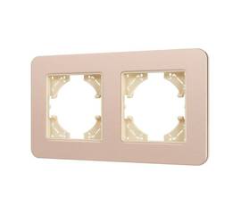 Рамка на 2 поста алюминиевая Arlight FRM-AKIRY-SFAL-2-GD 049739