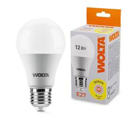 Светодиодная лампа WOLTA 12Вт 3000К E27 груша матовая 25Y60BL12E27