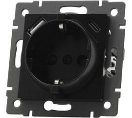Механизм розетки с USB зарядкой Arlight SCT-MUAC-PL-BK-V (250V, 16A) 049830