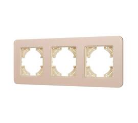 Рамка на 3 поста алюминиевая Arlight FRM-AKIRY-SFAL-3-GD 049742