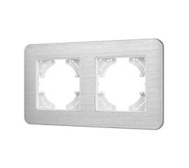 Рамка на 2 поста алюминиевая Arlight FRM-AKIRY-AL-2-SR 049724