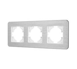 Рамка на 3 поста алюминиевая Arlight FRM-AKIRY-AL-3-SR 049728