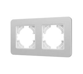 Рамка на 2 поста алюминиевая Arlight FRM-AKIRY-SFAL-2-SR 049737