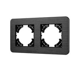 Рамка на 2 поста алюминиевая Arlight FRM-AKIRY-AL-2-BK 049725