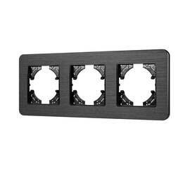 Рамка на 3 поста алюминиевая Arlight FRM-AKIRY-AL-3-BK 049729