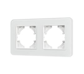 Рамка на 2 поста стеклянная Arlight FRM-OMALI-GS-2-WH 049692
