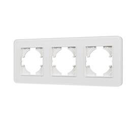 Рамка на 3 поста стеклянная Arlight FRM-OMALI-GS-3-WH 049696