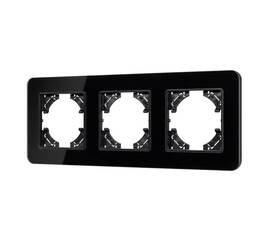 Рамка на 3 поста стеклянная Arlight FRM-OMALI-GS-3-BK 049697