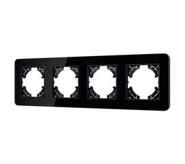 Рамка на 4 поста стеклянная Arlight FRM-OMALI-GS-4-BK 049701