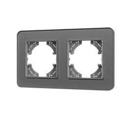 Рамка на 2 поста стеклянная Arlight FRM-OMALI-GS-2-GR 049694