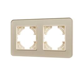 Рамка на 2 поста стеклянная Arlight FRM-OMALI-GS-2-GD 049695