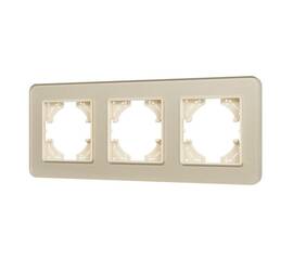 Рамка на 3 поста стеклянная Arlight FRM-OMALI-GS-3-GD 049699