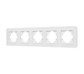 Рамка на 5 постов стеклянная Arlight FRM-OMALI-SFGS-5-WH 049720