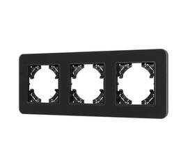 Рамка на 3 поста стеклянная Arlight FRM-OMALI-SFGS-3-BK 049713