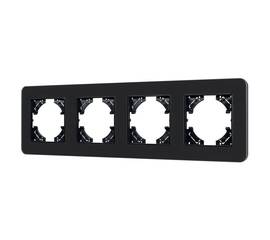 Рамка на 4 поста стеклянная Arlight FRM-OMALI-SFGS-4-BK 049717