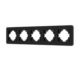 Рамка на 5 постов стеклянная Arlight FRM-OMALI-SFGS-5-BK 049721