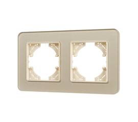 Рамка на 2 поста стеклянная Arlight FRM-OMALI-SFGS-2-GD 049711