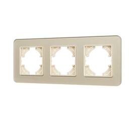 Рамка на 3 поста стеклянная Arlight FRM-OMALI-SFGS-3-GD 049715